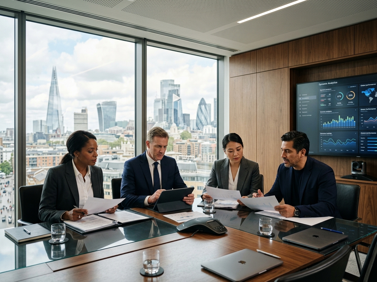 Assista Executive Operational Team Collaborating in Command Room